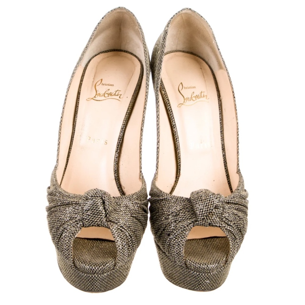 Christian Louboutin Jenny Pump 150 Glitter Pumps - size 40.5